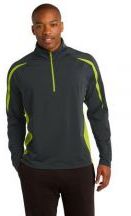 Sport-Tek Adult Unisex Sport-Wick® Stretch 1/2-Zip Colorblock Pullover Jacket